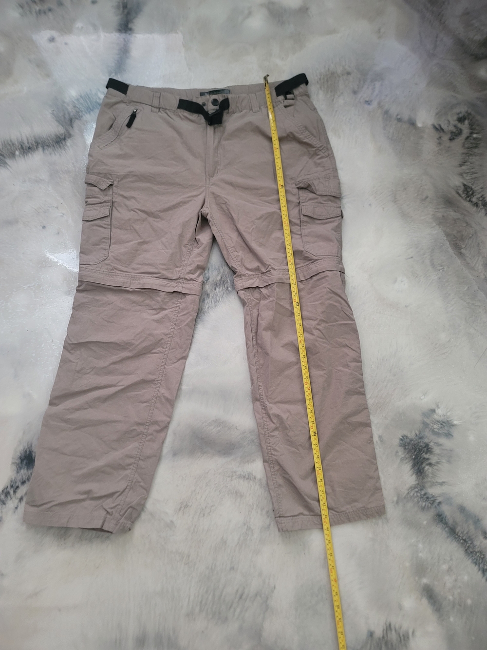 BC Clothing Men's Convertible Cargo Pants in Light Taupe
